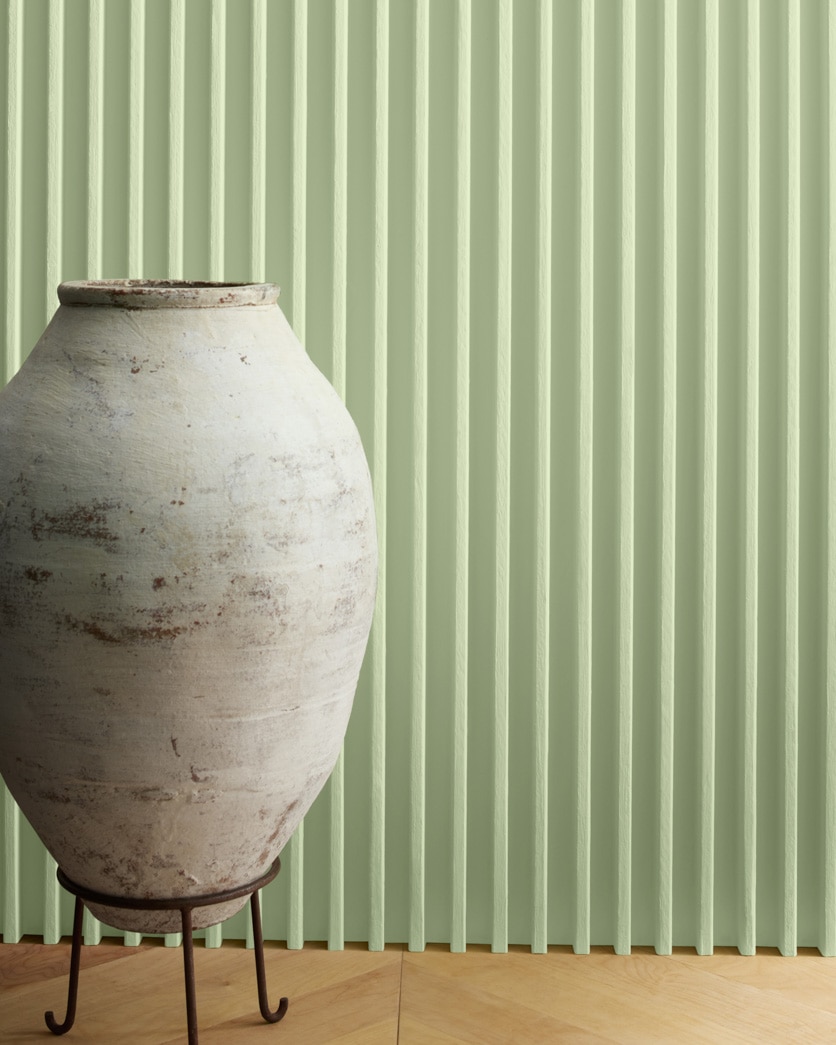 Painted wall in Soothing Green 535