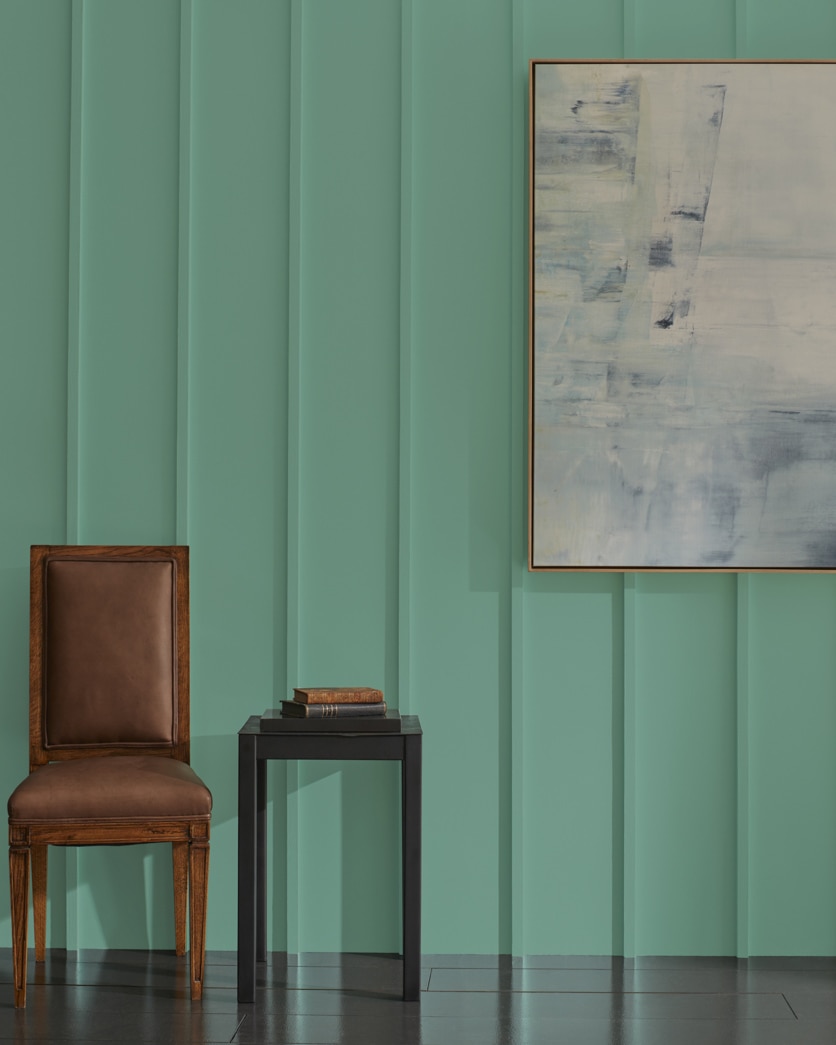 Painted wall in Spotswood Teal CW-545