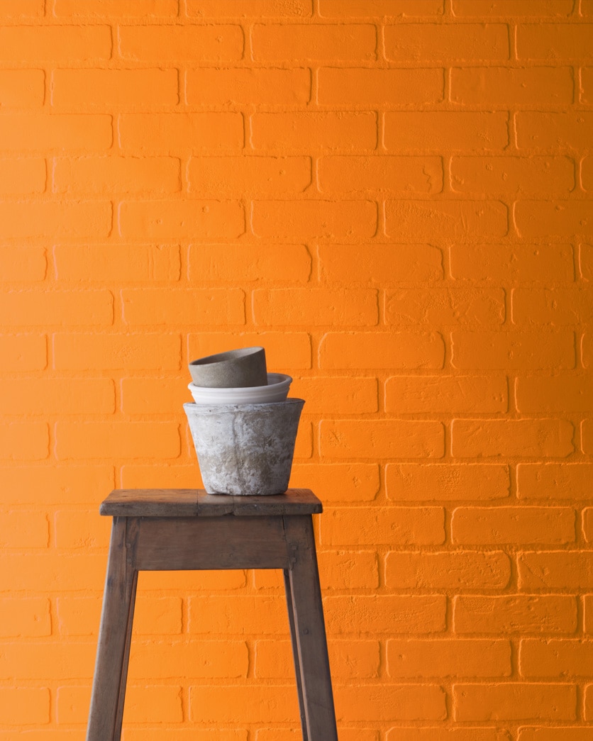 Painted wall in Startling Orange 2016-10