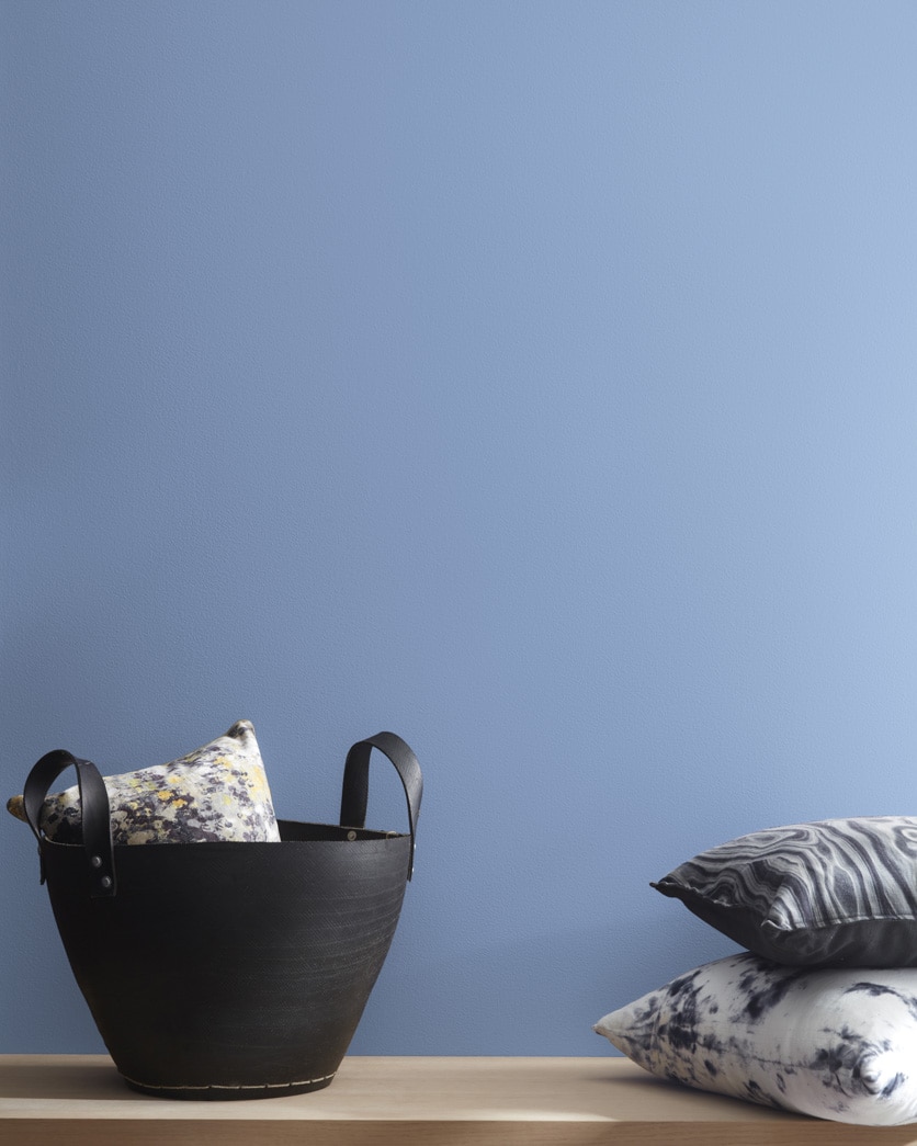 Painted wall in Steel Blue 823