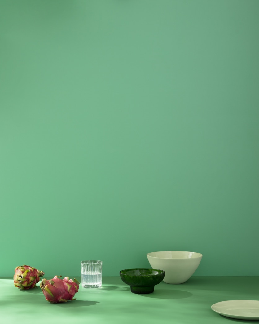 Painted wall in Stokes Forest Green 2035-40