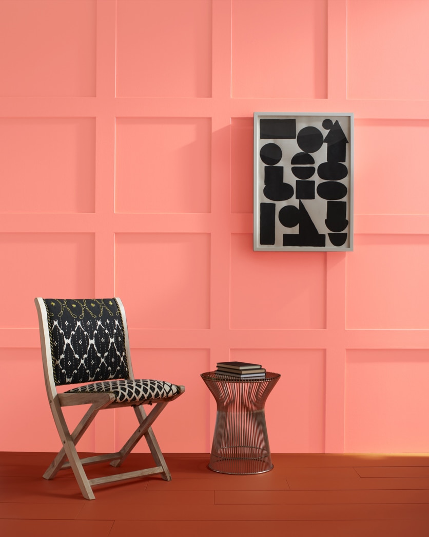 Painted wall in Summer Sun Pink 2012-40