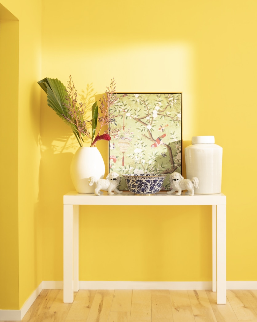 Painted wall in Sun Kissed Yellow 2022-20