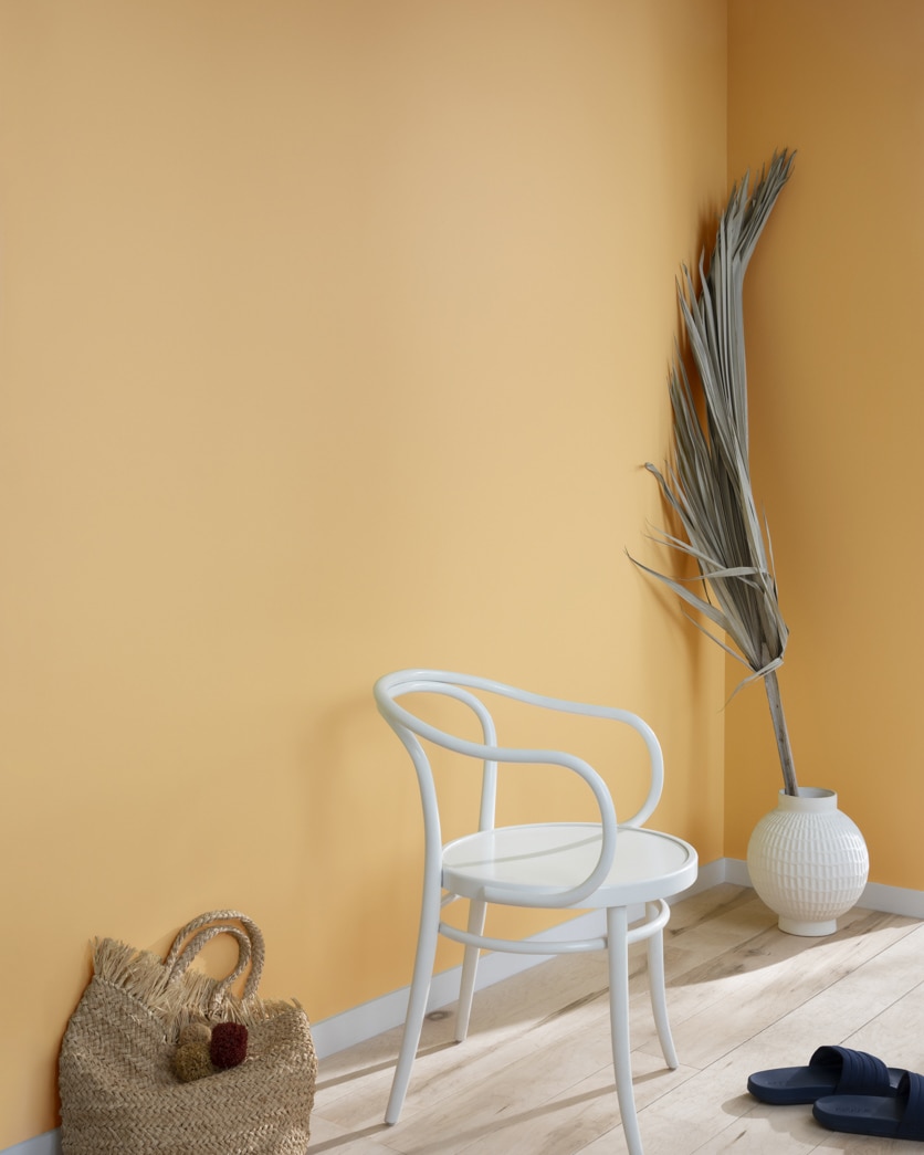 Painted wall in Sweeney Yellow CW-370