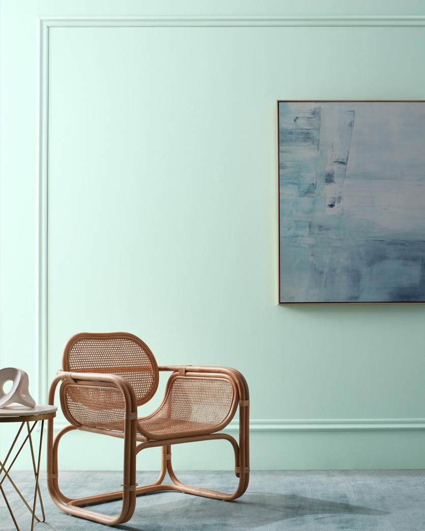 Painted wall in Taffeta Green 843