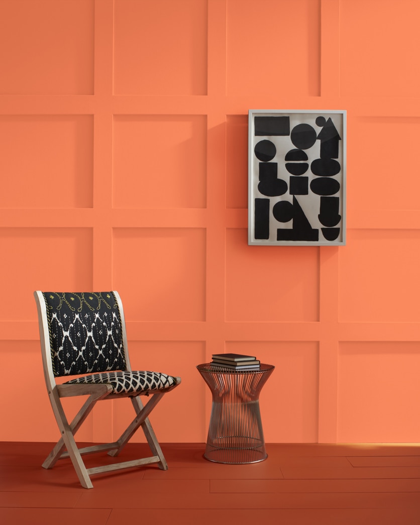 Painted wall in Tangerine Fusion 083