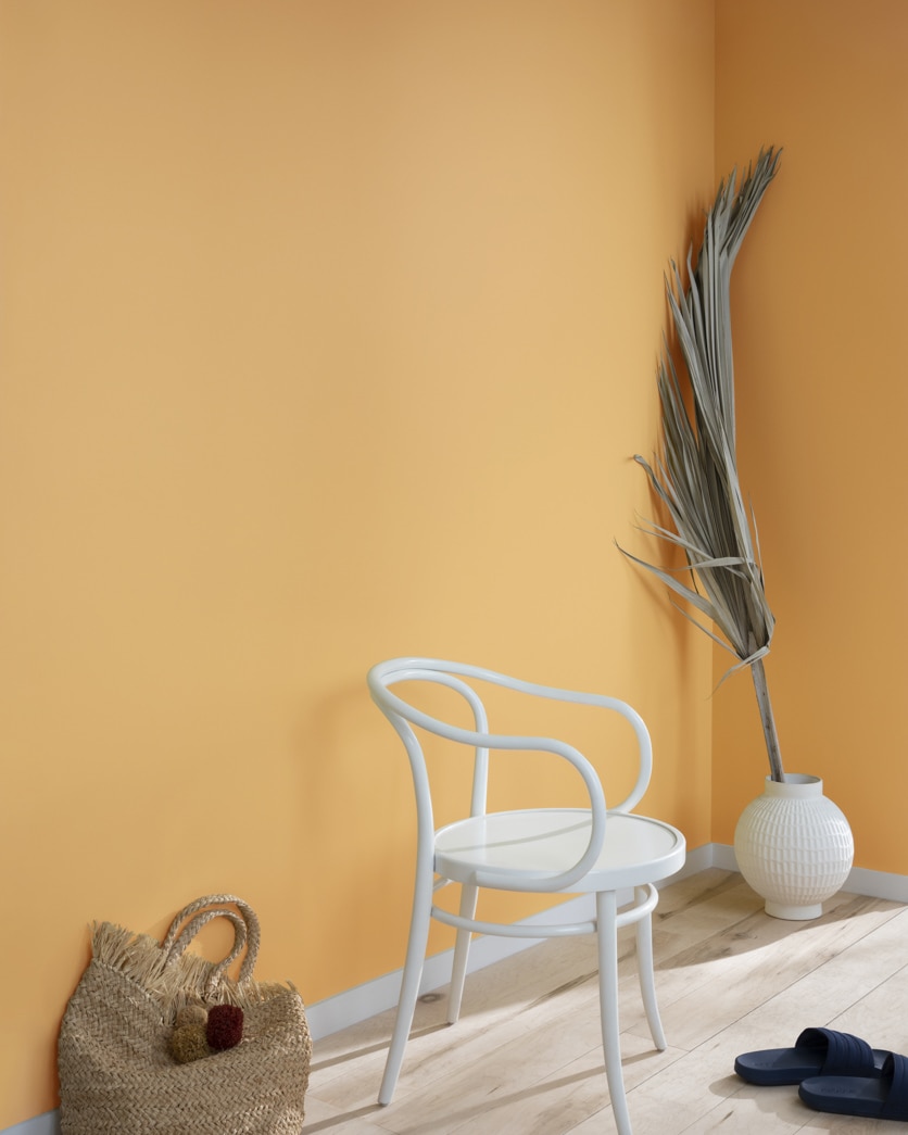 Painted wall in Tavern Ochre CW-375