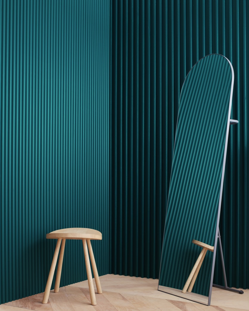 Painted wall in Teal Ocean 2049-30