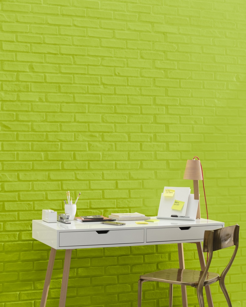 Painted wall in Tequila Lime 2028-30