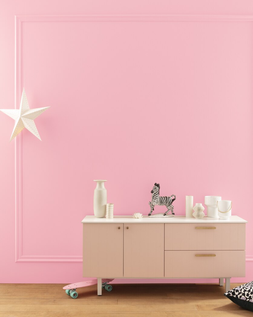 Painted wall in Tickled Pink 2002-50