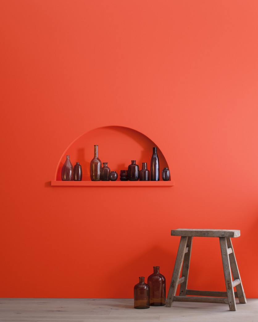 Painted wall in Tomato Red 2010-10