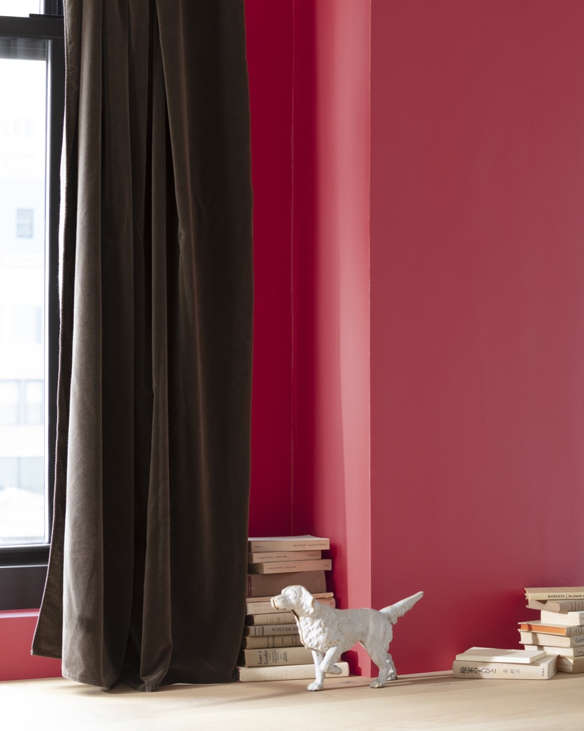 Painted wall in Travers Red CW-345
