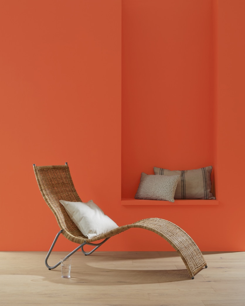 Painted wall in Tropical Orange 2170-20