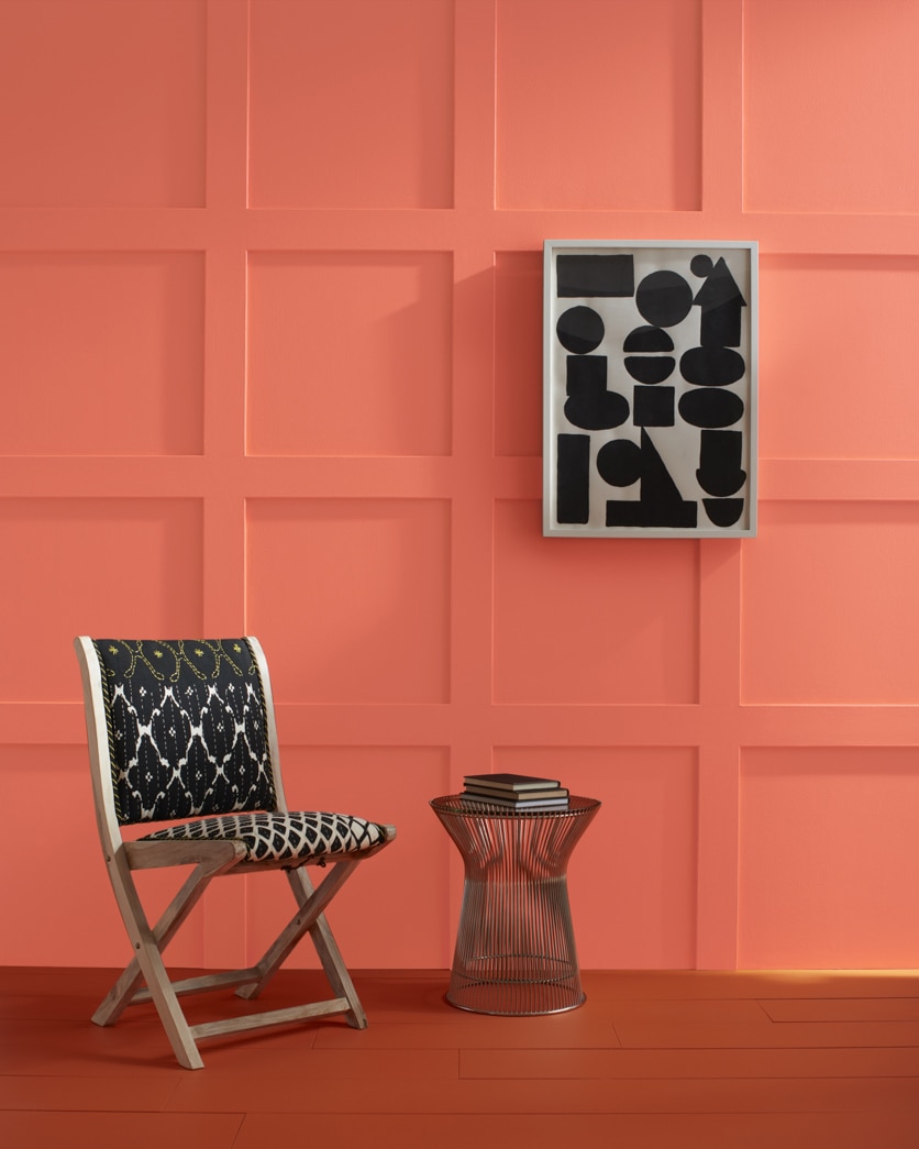 Painted wall in Tucker Orange CW-300