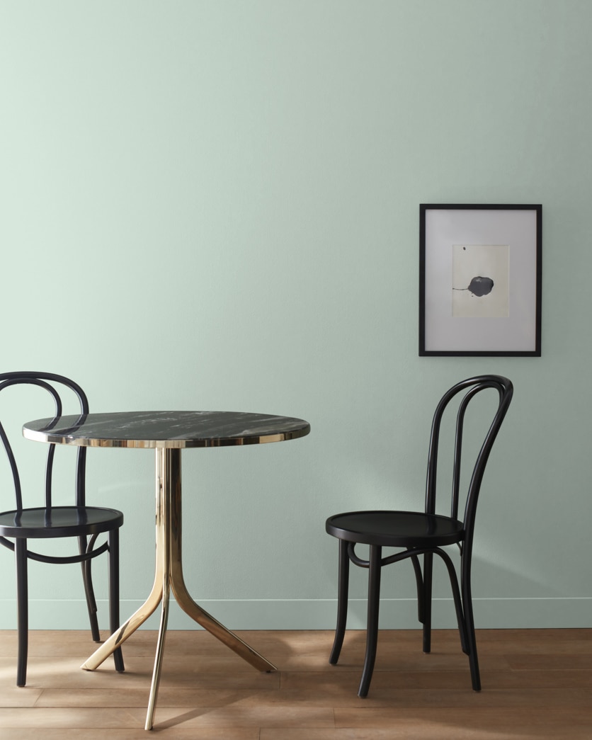 Painted wall in Turquoise Mist 695