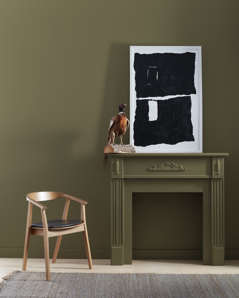 Painted wall in Turtle Green 2142-20