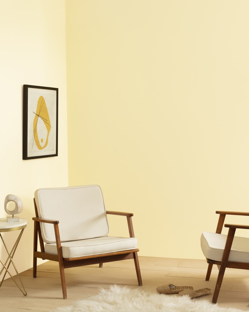 Painted wall in Weston Flax HC-5