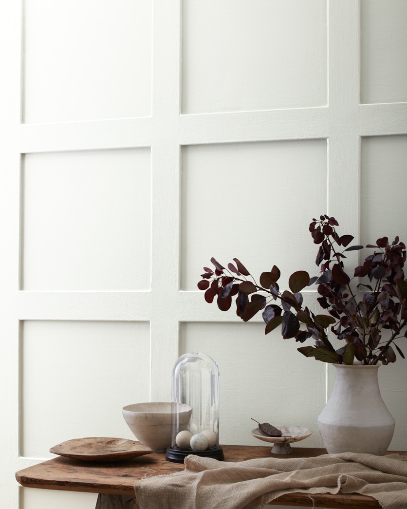 Painted wall in White Wisp OC-54