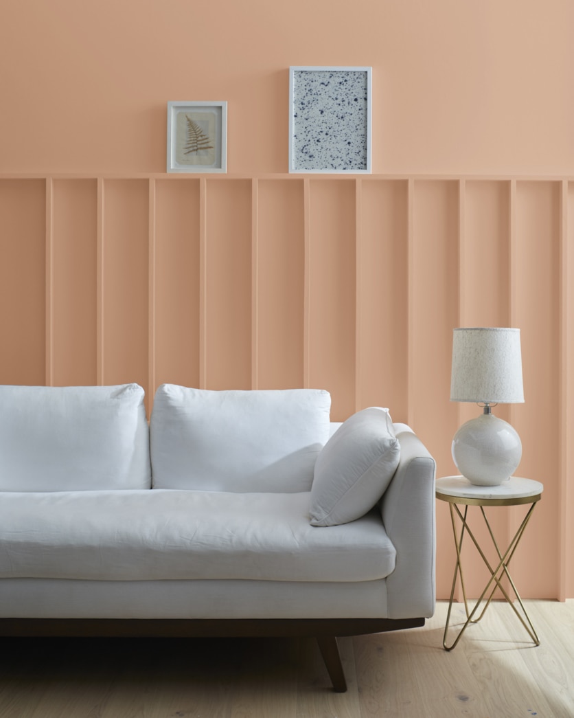 Painted wall in Winthrop Peach HC-55