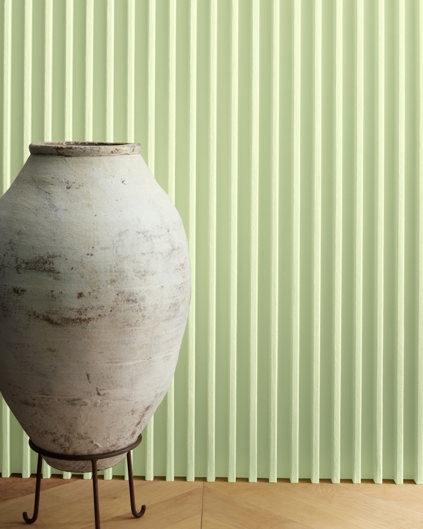 Painted wall in Wispy Green 414