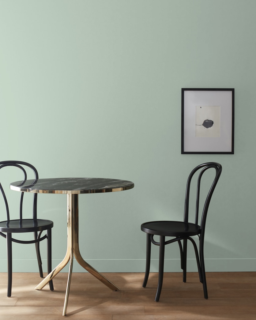 Painted wall in Woodland Green 459