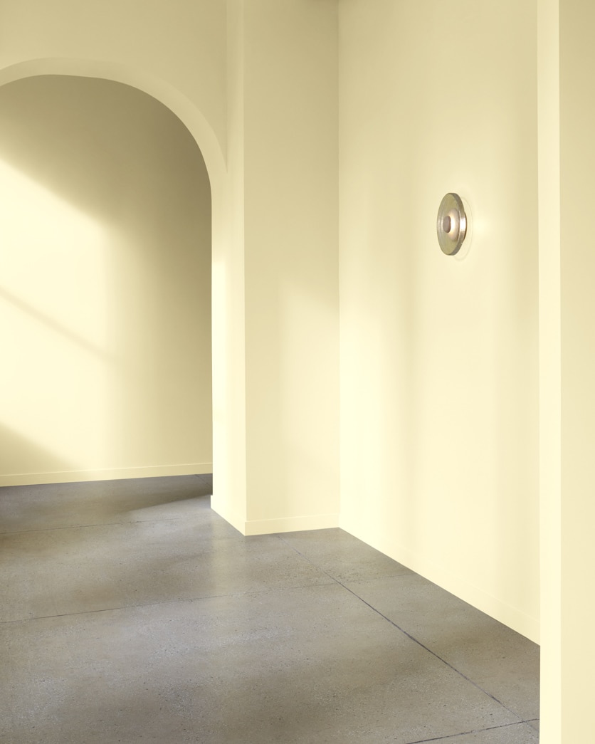 Painted wall in Yellow Iris 373
