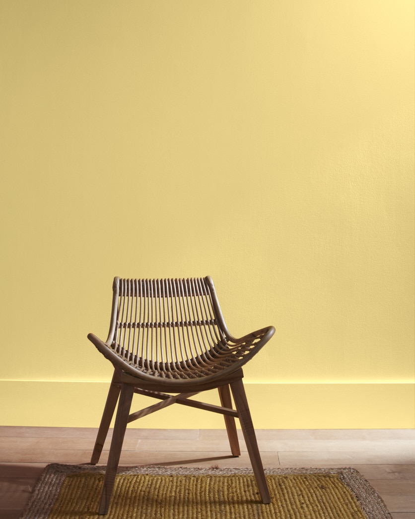 Painted wall in Yosemite Yellow 215
